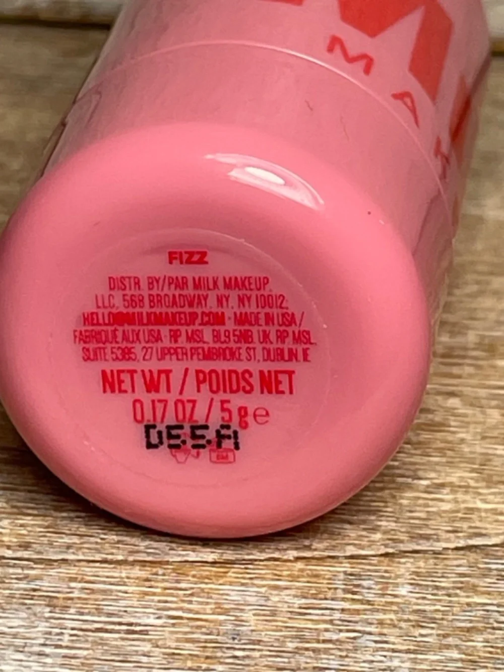 MILK Makeup Cooling Water Jelly Tint/ Gel in FIZZ- SOFT PEACH 0.17 oz/5g New